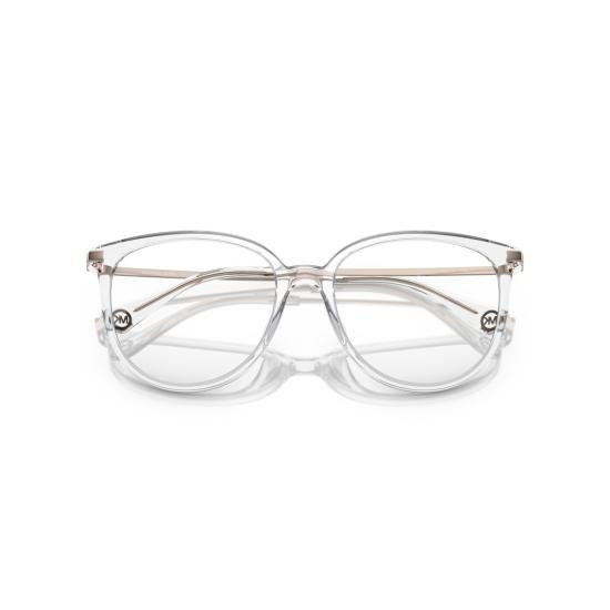 26SS 마이클 코어스 안경 0Mk4106u 메탈릭 액센트가 있는 투명 아세테이트