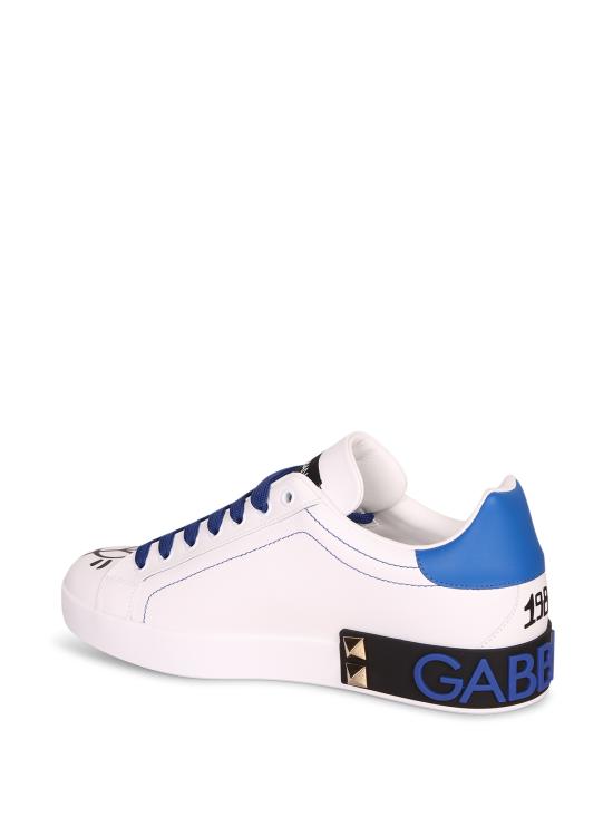 26SS 돌체앤가바나 포르토피노 카프스킨 스니커즈 CS1759 A0219 8W921 White - DOLCE & GABBANA