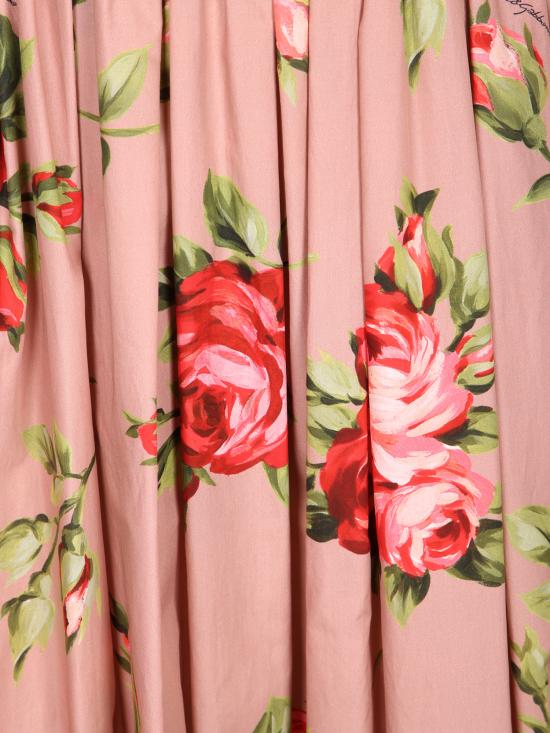 26SS 돌체앤가바나 로즈 부케 프린트 코튼 드레스 F612PT HS5UT HF5ZN Pink - DOLCE & GABBANA