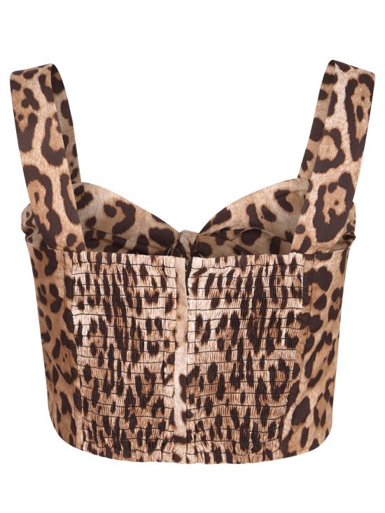 26SS 돌체앤가바나 레오파드 프린트 포플린 탑 F74H5T HS5E3 HY13M Multi - DOLCE & GABBANA