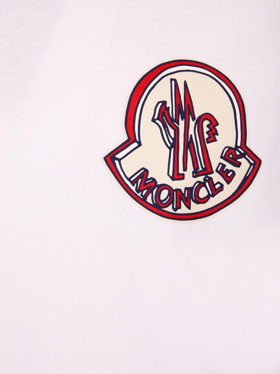 26SS 몽클레어 로고 코튼 티셔츠 8C00034 89B8U 00A White - MONCLER