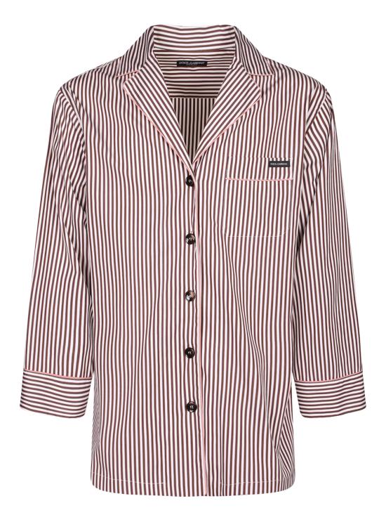 26SS 돌체앤가바나 스트라이프 패브릭 베니티 셔츠 F5U37T FR52K S8051 Red