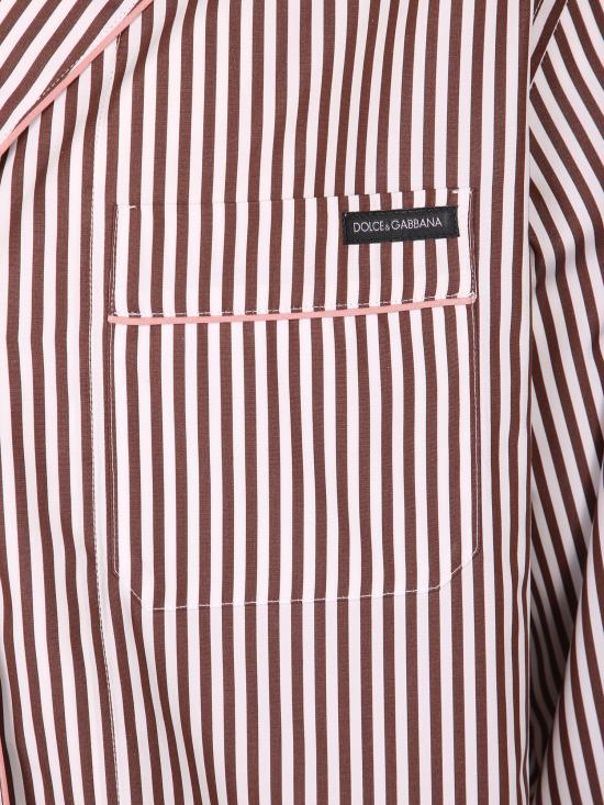 26SS 돌체앤가바나 스트라이프 패브릭 베니티 셔츠 F5U37T FR52K S8051 Red - DOLCE & GABBANA