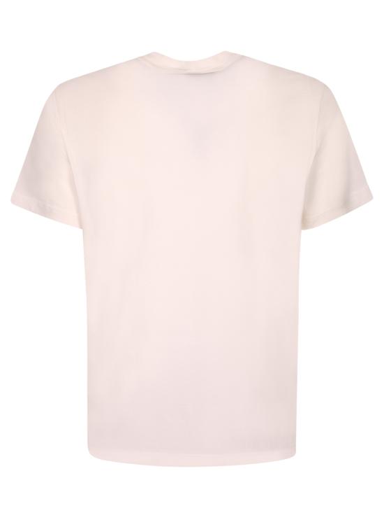 26SS 몽클레어 자수 트라이컬러 로고 코튼 티셔츠 8C00074 89B8Q 034 White - MONCLER
