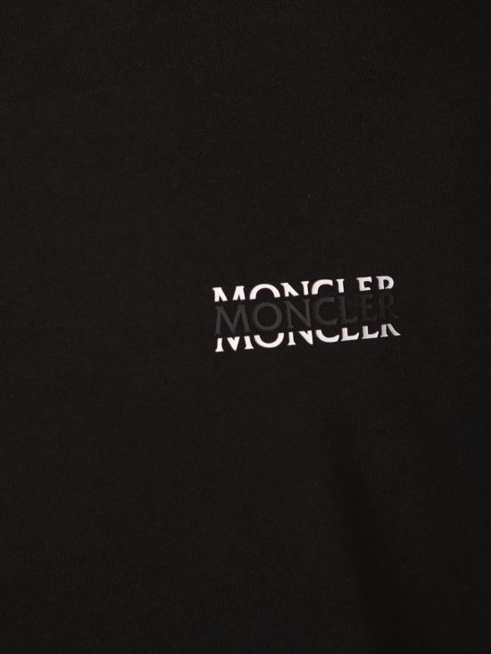 26SS 몽클레어 로고 코튼 저지 티셔츠 8C00007 89AYW 999 Black - MONCLER