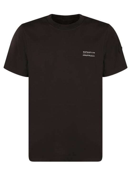 26SS 몽클레어 로고 코튼 저지 티셔츠 8C00007 89AYW 999 Black