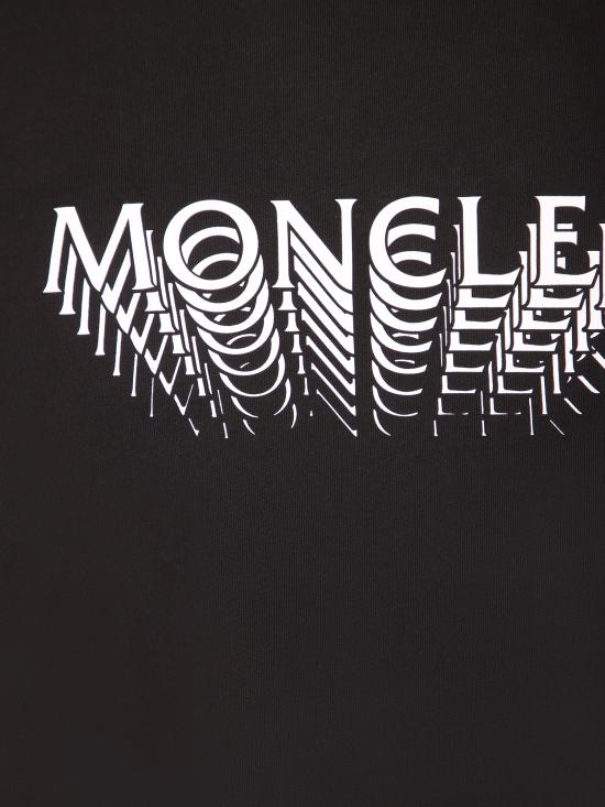 26SS 몽클레어 로고 프린트 티셔츠 8C00022 89AYW 999 Black - MONCLER