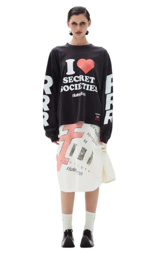 26SS 리빙톤 르아 레비스 123 긴팔 티셔츠 STSS LS00 BLCK - RIVINGTON ROI REBIS 123