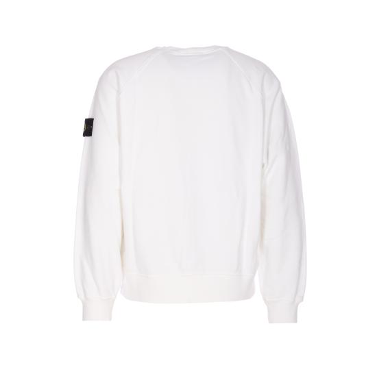 25FW 스톤 아일랜드 브러쉬드 오가닉 코튼 플리스 오버사이즈 핏 크루넥 스웨트셔츠 6100022 S0A20V0001 White - STONE ISLAND