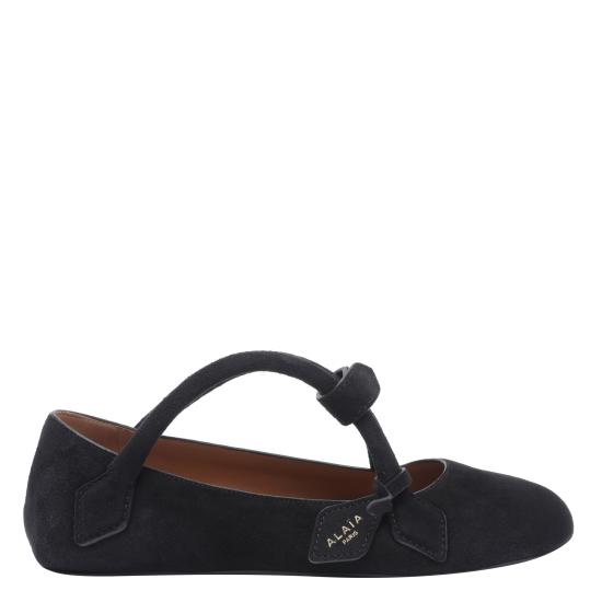 25FW 알라이아 플랫 슈즈 AA3A1011C0C05 999 Black