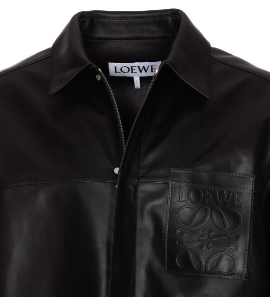 25FW 로에베 가죽 자켓 H526Y31L35 1100 Black - LOEWE