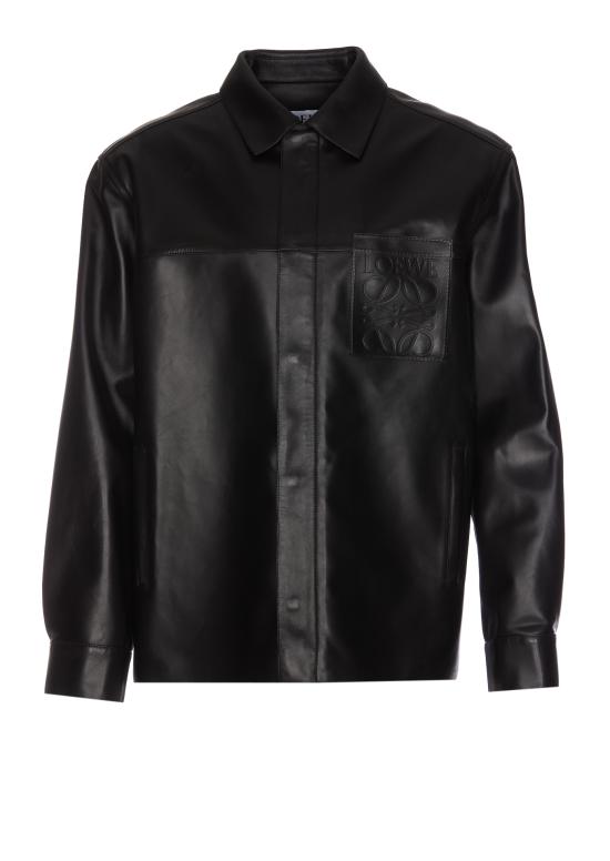 25FW 로에베 가죽 자켓 H526Y31L35 1100 Black