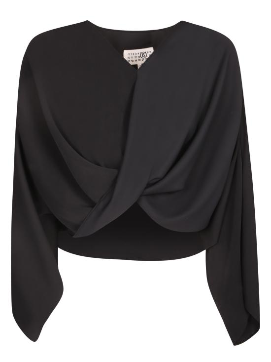 26SS MM6 메종마르지엘라 블라우스 S52NH0039 S43455 900 Black