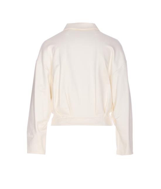 25FW 막스마라 집업 크롭 스웨터 2521926018600 ARGENTA 001 White - MAX MARA