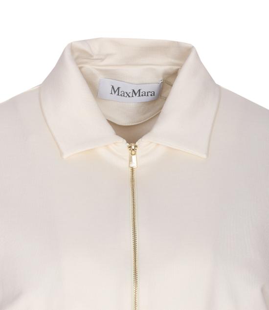 25FW 막스마라 집업 크롭 스웨터 2521926018600 ARGENTA 001 White - MAX MARA