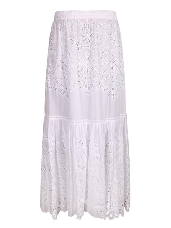 26SS 에르마노 피렌제 롱 스커트 D48EO012 EN0 MF010 White - ERMANNO FIRENZE