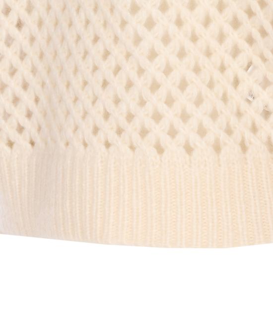 25FW 막스마라 ESSEN 에쎈 오픈 니트 캐시미어 스웨터 2521366142600 ESSEN 001 White - MAX MARA