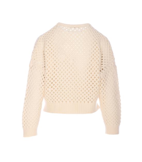 25FW 막스마라 ESSEN 에쎈 오픈 니트 캐시미어 스웨터 2521366142600 ESSEN 001 White - MAX MARA