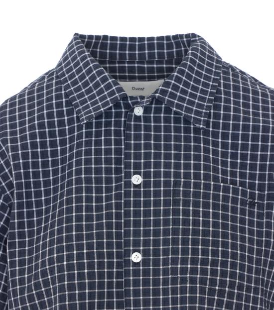 26SS 던스트 반팔 셔츠 UDSH6B133BK BLACK CHECK Blue - DUNST
