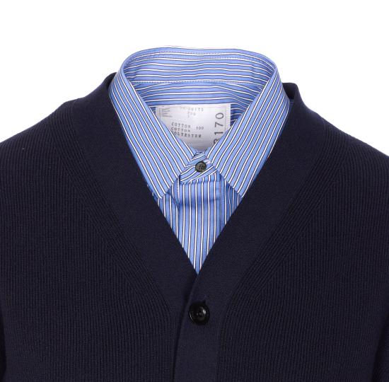 25FW 사카이 가디건 25 08170 239 Blue - SACAI