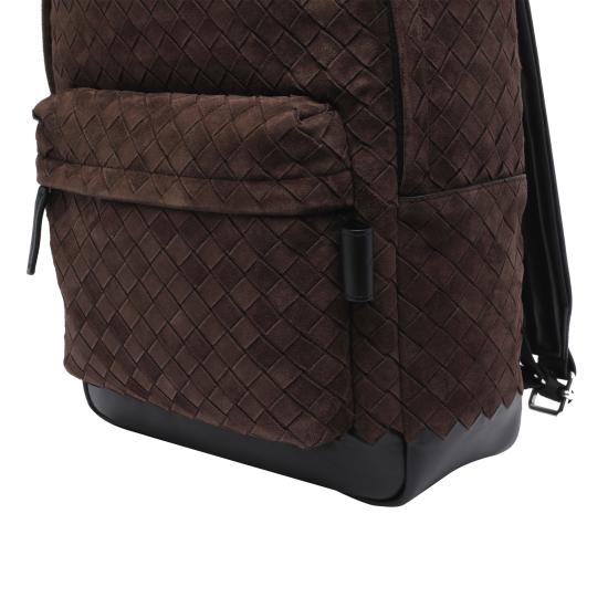 25FW 보테가베네타 인트레치아토 스웨이드 백팩 828117 V1QEC2609 Brown - BOTTEGA VENETA