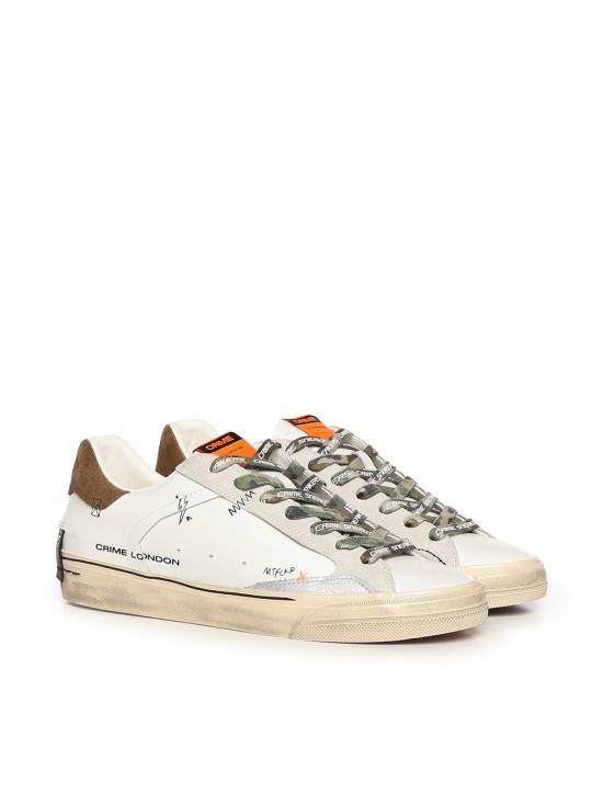 26SS 크라임런던 스니커즈 19071PP8B WHITE MILITARY GREEN - CRIME LONDON