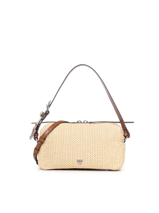 26SS 핑코 숄더백 106661 A391HH2O PAGLIA CUOIO OLD SILVER