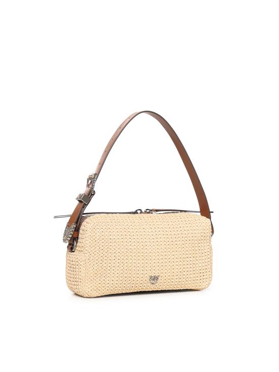 26SS 핑코 숄더백 106661 A391HH2O PAGLIA CUOIO OLD SILVER - PINKO