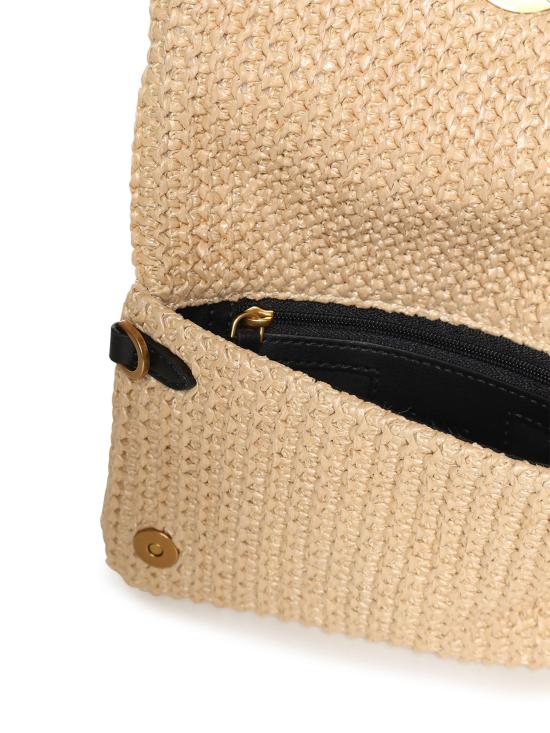 26SS 핑코 클러치/파우치 106023 A391C24Q RAFIA NERO ANTIQUE GOLD - PINKO