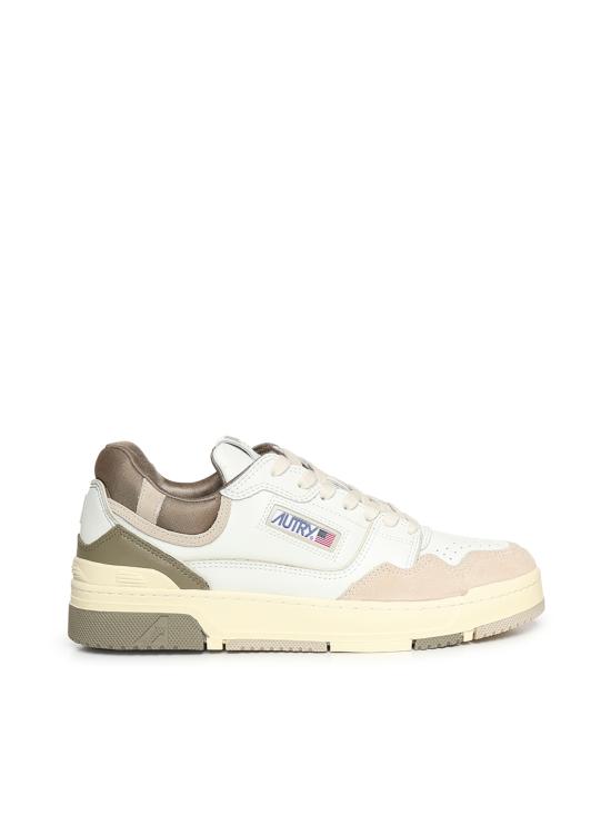 26SS 오트리 CLC 레더 스니커즈 ROLM MC15 Pelican White Covert Green