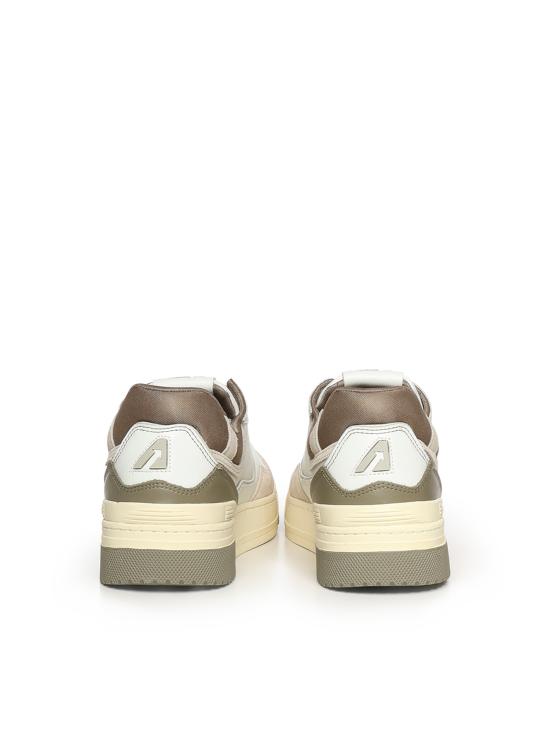 26SS 오트리 CLC 레더 스니커즈 ROLM MC15 Pelican White Covert Green - AUTRY