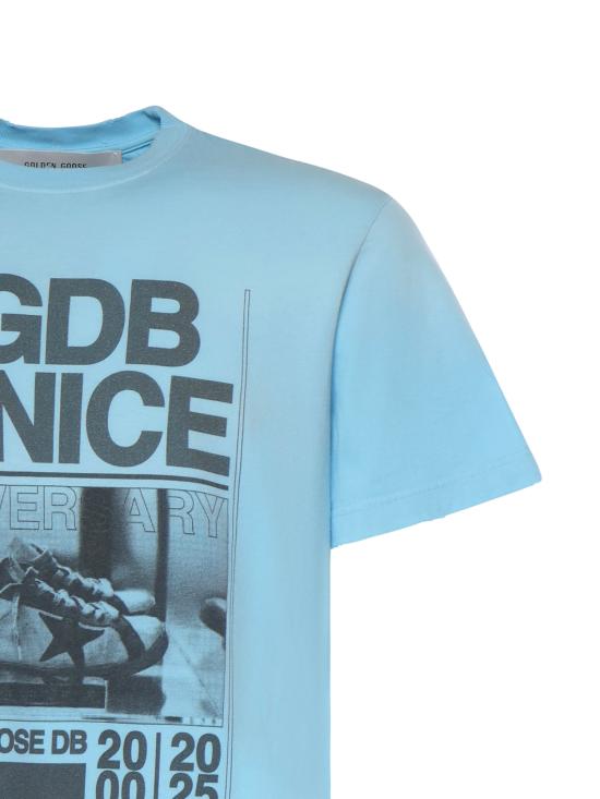 26SS 골든구스 반팔 티셔츠 GMP01220 P00236850977 Gradient light blue - GOLDEN GOOSE