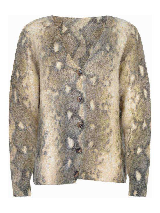 25FW 솔로트레 긴팔 티셔츠 M3F0120GREIGE Animal Print