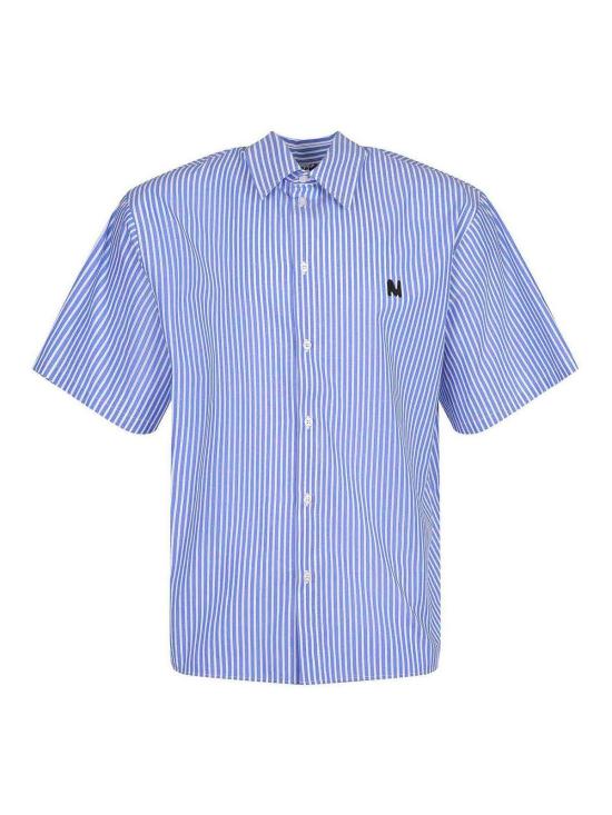 26SS 엠에스지엠 반팔 셔츠 4040ME22X26712984 Blue