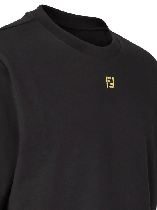 26SS 펜디 코튼 티셔츠 FY0936AY0HF0QA1 Black - FENDI