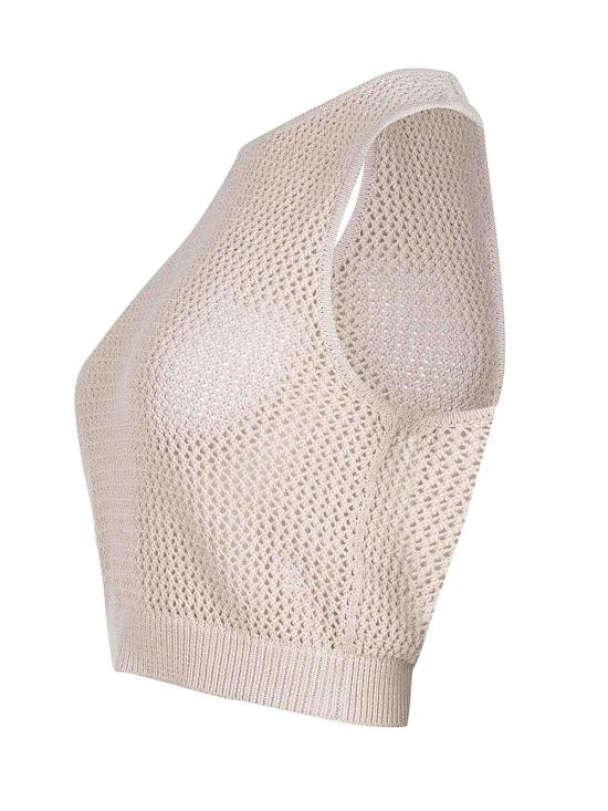 26SS 핑코 민소매 티셔츠 106837A3B4C44 Beige - PINKO