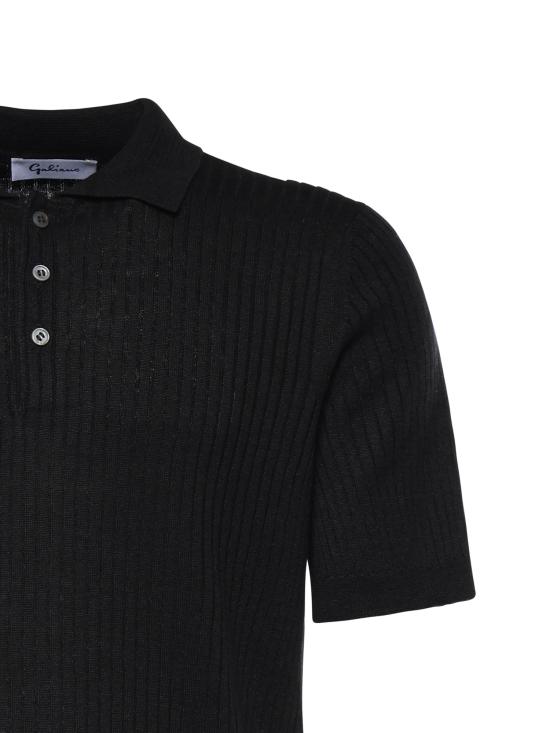 26SS 갈리아노 폴로 티셔츠 57118 18641099 Black - GALIANO