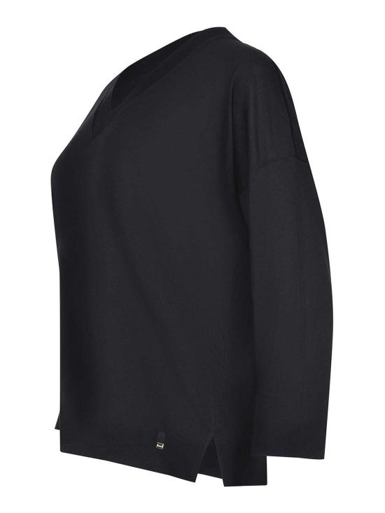 26SS 에르노 긴팔 티셔츠 JV000015520569300 Black - HERNO