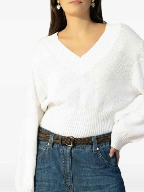 26SS 브루넬로 쿠치넬리 긴팔 티셔츠 MDV754802CJ159 White - BRUNELLO CUCINELLI