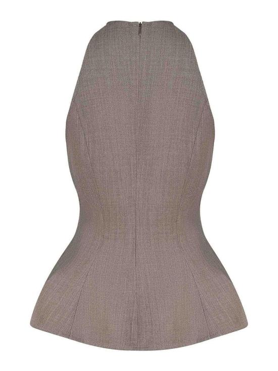 26SS 마그다뷰트림 민소매 티셔츠 221426BEIGE Brown - MAGDA BUTRYM