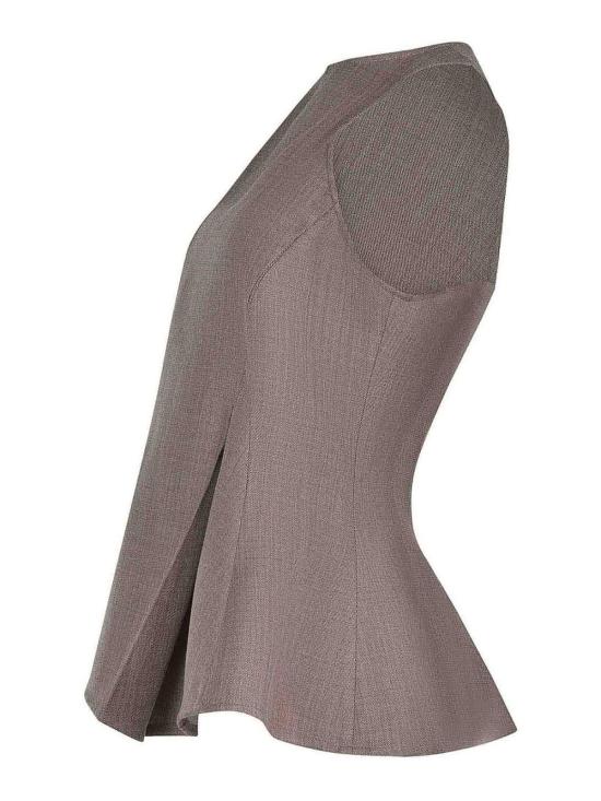 26SS 마그다뷰트림 민소매 티셔츠 221426BEIGE Brown - MAGDA BUTRYM