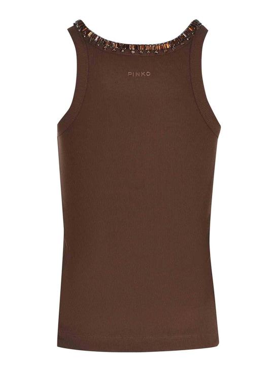 26SS 핑코 민소매 티셔츠 107303A3I5L78 Brown - PINKO