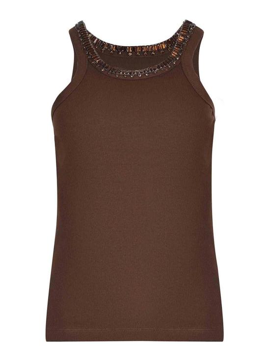 26SS 핑코 민소매 티셔츠 107303A3I5L78 Brown