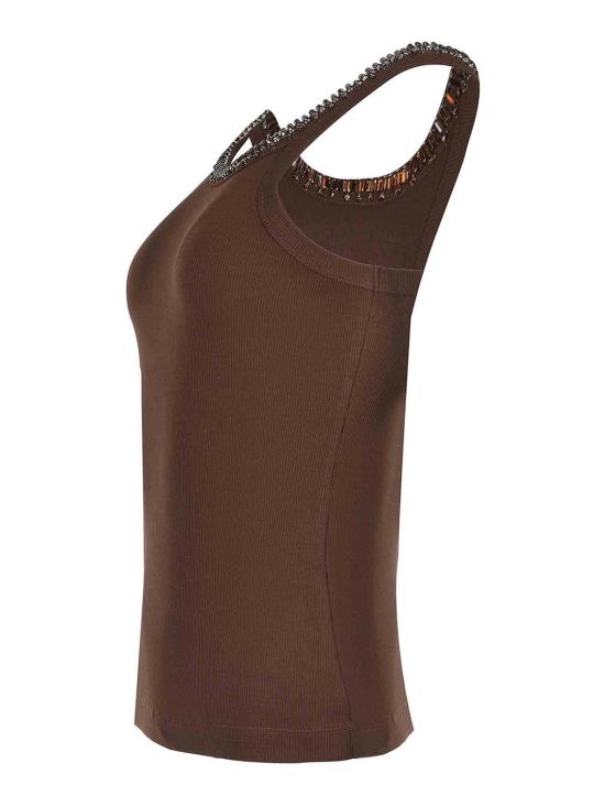 26SS 핑코 민소매 티셔츠 107303A3I5L78 Brown - PINKO