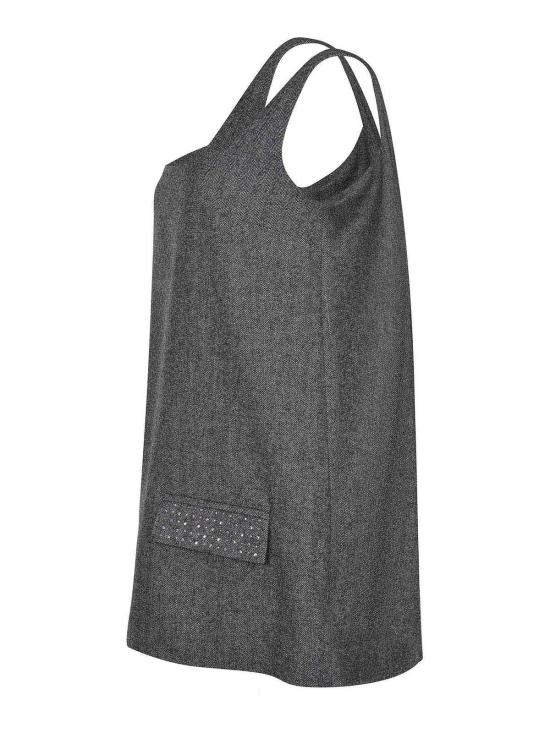 25FW 어 페이퍼 키드 숏 원피스 F5PKWODR059200 Grey - A PAPER KID