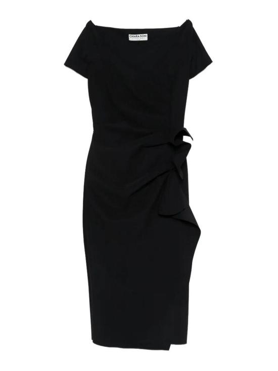 26SS 키아라보니 미디 원피스 ABCSILVERIACS37 Black