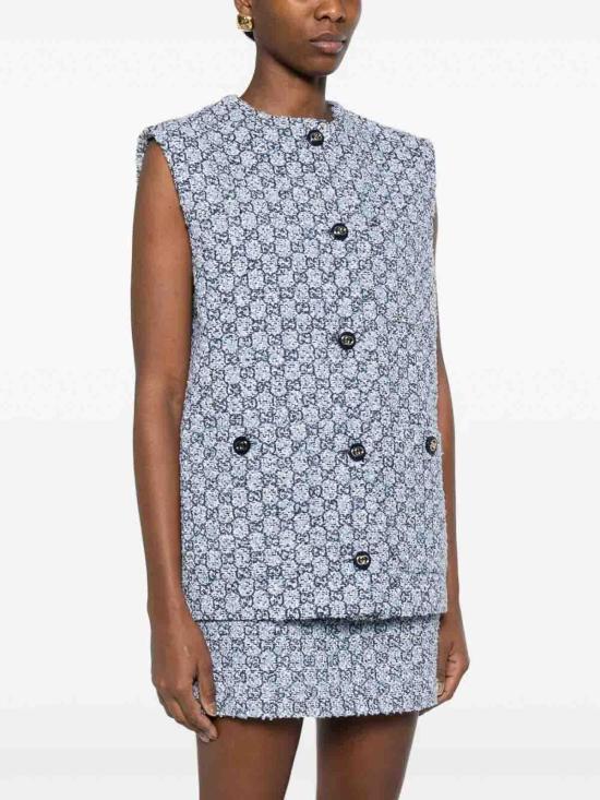 26SS 구찌 베스트 855777ZAUE24262 Blue - GUCCI