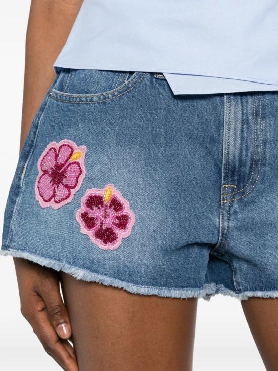 26SS 세인트바쓰 데님 숏팬츠 MUS0001 02196L DENIM M HIBISCUS PATCH - MC2 SAINT BARTH