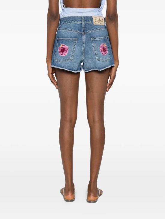 26SS 세인트바쓰 데님 숏팬츠 MUS0001 02196L DENIM M HIBISCUS PATCH - MC2 SAINT BARTH