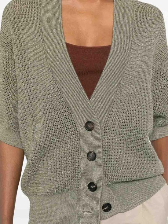 26SS 브루넬로 쿠치넬리 가디건 MST263316CVW31 Green - BRUNELLO CUCINELLI